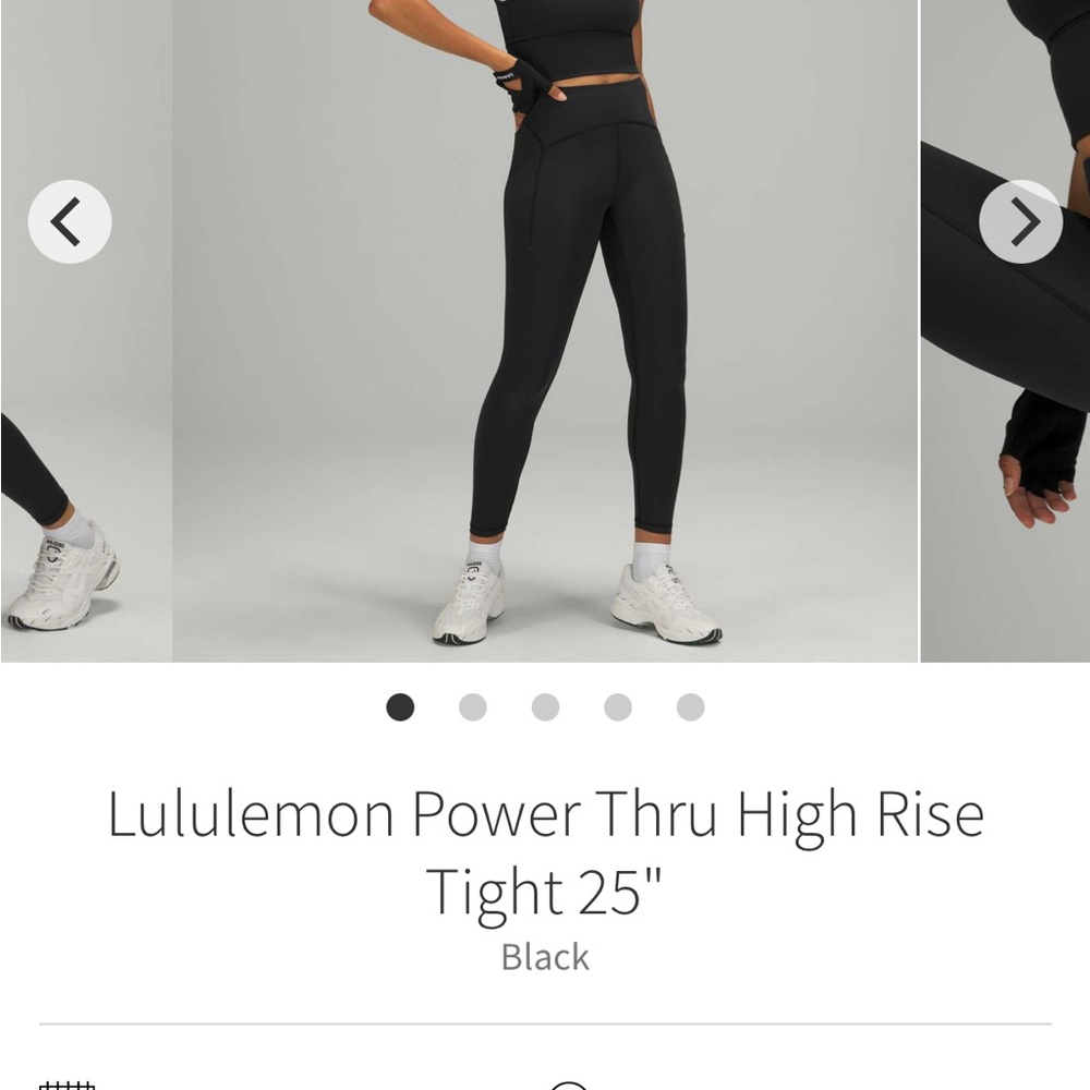 Lululemon Athletica Black High Rise Leggings